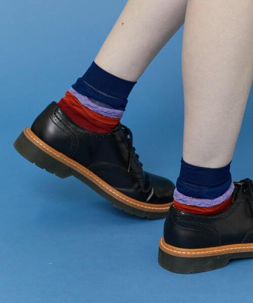 FRAPBOIS(フラボア)の「フリルソックス(ソックス/靴下・レディース・ブラック/ネイビー/サックスブルー・FREE)」の4枚目の写真