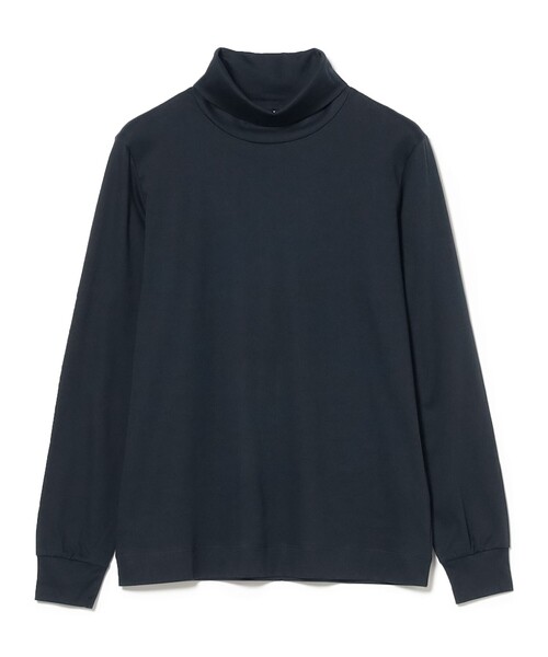 International Gallery BEAMS（インターナショナルギャラリービームス）の「SLOANE / スーピマコットン タートルネックカットソー（Tシャツ/カットソー・メンズ・オフホワイト/ホワイト系その他2/ネイビー/オレンジ系その他5/ブラック・2/3/5/4）」の4枚目の写真