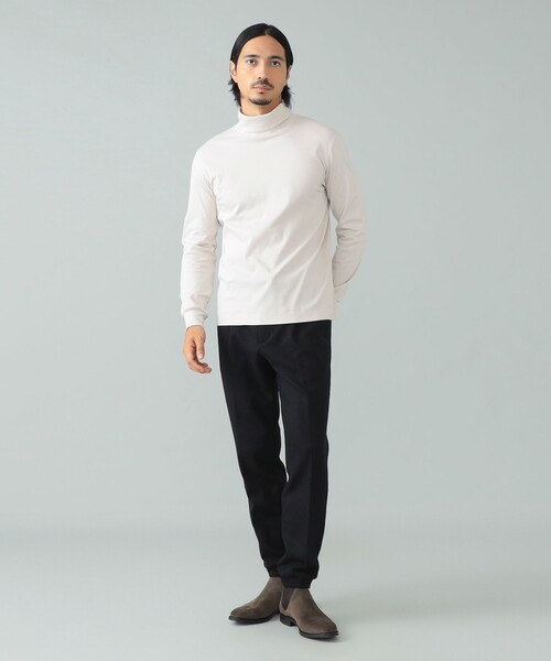 International Gallery BEAMS（インターナショナルギャラリービームス）の「SLOANE / スーピマコットン タートルネックカットソー（Tシャツ/カットソー・メンズ・オフホワイト/ホワイト系その他2/ネイビー/オレンジ系その他5/ブラック・2/3/5/4）」の6枚目の写真