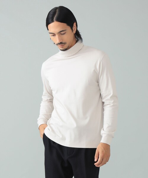 International Gallery BEAMS（インターナショナルギャラリービームス）の「SLOANE / スーピマコットン タートルネックカットソー（Tシャツ/カットソー・メンズ・オフホワイト/ホワイト系その他2/ネイビー/オレンジ系その他5/ブラック・2/3/5/4）」の7枚目の写真