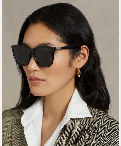 Polo Ralph Lauren ブラック サングラス Polo スクエア サングラス（サングラス）｜POLO RALPH LAUREN