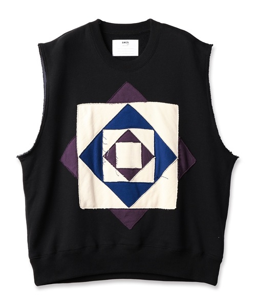 amok（アモク）の「PATCHWORK DETAIL NO SLEEVE（スウェット）」 - WEAR