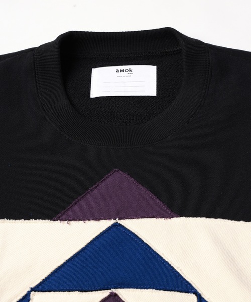amok（アモク）の「PATCHWORK DETAIL NO SLEEVE（スウェット・メンズ・ブラック/ホワイト・S/M/L）」の10枚目の写真