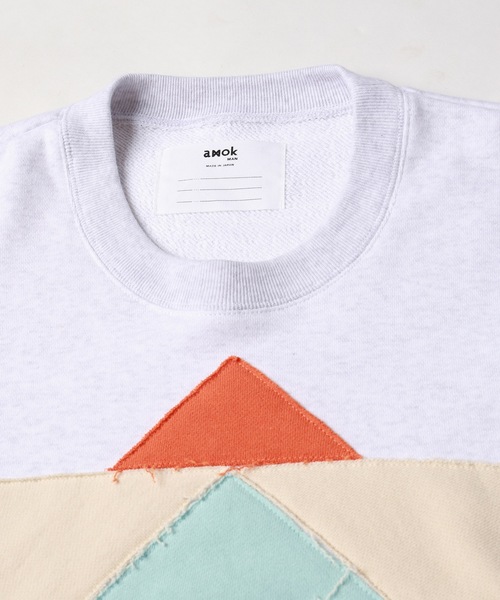 amok（アモク）の「PATCHWORK DETAIL NO SLEEVE（スウェット・メンズ・ブラック/ホワイト・S/M/L）」の13枚目の写真