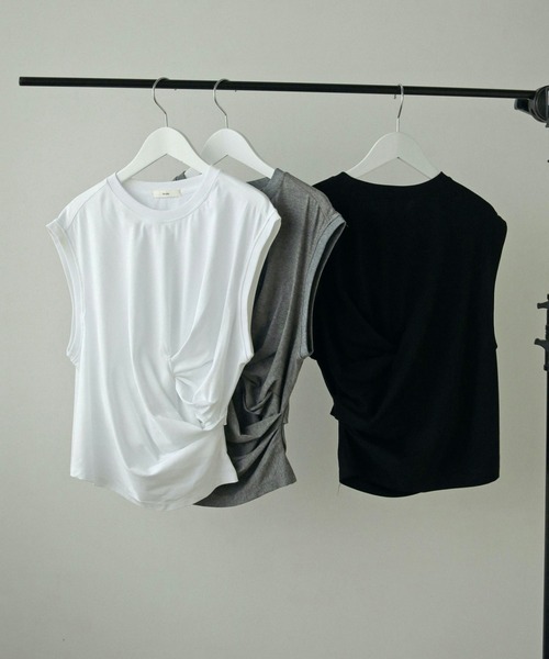Tシャツ(半袖/袖なし) anuke Drape Cut Tanktop セール】Drape Cut Tanktop（タンクトップ）｜anuke（アンヌーク