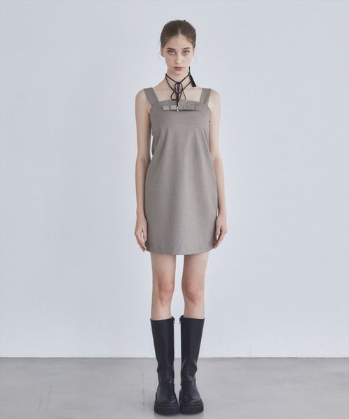 REDYAZEL（レディアゼル）の「リボンベアミニワンピース（ワンピース・レディース・ブラック/グレー・FREE）」の10枚目の写真