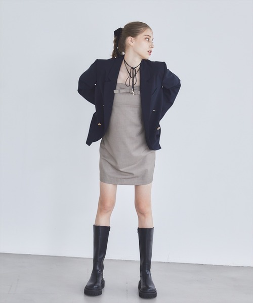 REDYAZEL（レディアゼル）の「リボンベアミニワンピース（ワンピース・レディース・ブラック/グレー・FREE）」の3枚目の写真