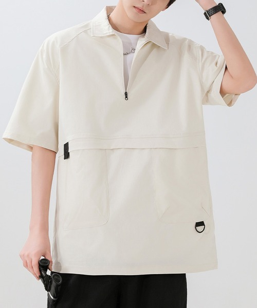 GENXDER(ノンジェンダー)の「【GENXDER】ワークアウトドアポロシャツ (SS)(ポロシャツ・メンズ・オフホワイト/ベージュ・LARGE/X-LARGE/XX-LARGE)」の2枚目の写真