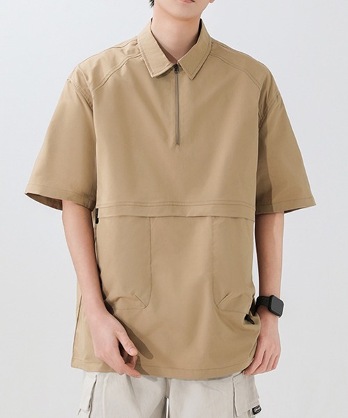 GENXDER(ノンジェンダー)の「【GENXDER】ワークアウトドアポロシャツ (SS)(ポロシャツ・メンズ・オフホワイト/ベージュ・LARGE/X-LARGE/XX-LARGE)」の4枚目の写真