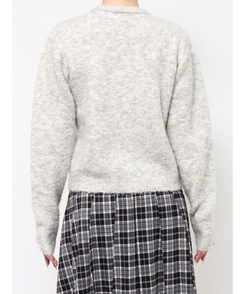 merry jenny（メリージェニー）の「ブークレリボンニットカーディガン（カーディガン/ボレロ・レディース・グレー/オフホワイト・FREE）」の6枚目の写真