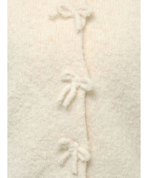 merry jenny（メリージェニー）の「ブークレリボンニットカーディガン（カーディガン/ボレロ・レディース・グレー/オフホワイト・FREE）」の12枚目の写真