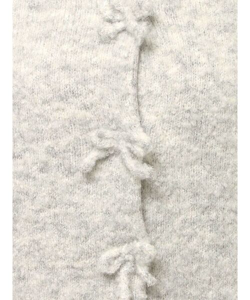 merry jenny（メリージェニー）の「ブークレリボンニットカーディガン（カーディガン/ボレロ・レディース・グレー/オフホワイト・FREE）」の13枚目の写真