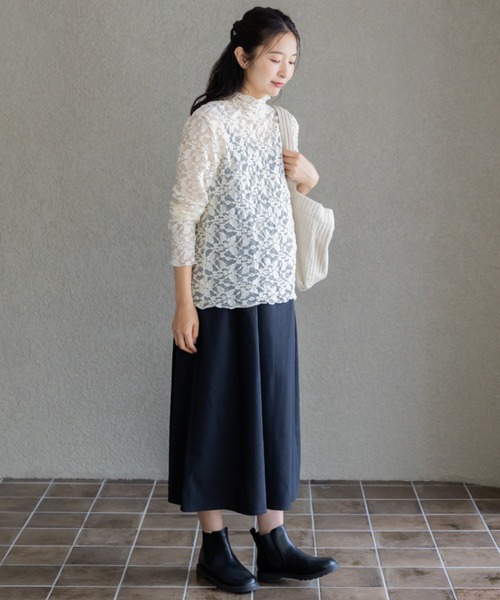 フェリシモMama(フェリシモママ)の「Moredde マタニティ・産後使える サッカー素材のキャミワンピース〈ブラック〉(マタニティウェア/グッズ・レディース・ブラック・X-LARGE/LARGE/MEDIUM)」の17枚目の写真