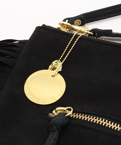 BARDOT ROSE（バルドロゼ）の「【BARDOT ROSE】フリンジチャームクラッチ（クラッチバッグ・レディース・アイボリー/ブラック/サックスブルー・FREE）」の6枚目の写真