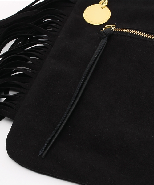 BARDOT ROSE（バルドロゼ）の「【BARDOT ROSE】フリンジチャームクラッチ（クラッチバッグ・レディース・アイボリー/ブラック/サックスブルー・FREE）」の7枚目の写真