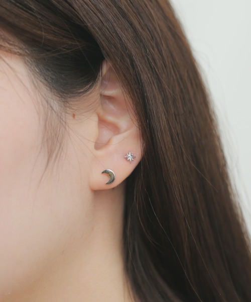 tone(トーン)の「【Peony/ピオニー】/ムーン モチーフ ピアスセット(ピアス(両耳用)・レディース・ゴールド/シルバー・FREE)」の5枚目の写真