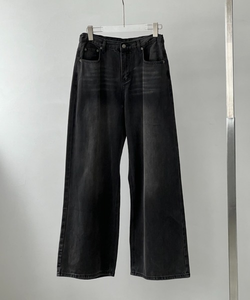chuclla(チュクラ)の「ワイドレッグ イージー ブラックデニム chw24a023(デニムパンツ・レディース・ブラック・L/M/S)」の11枚目の写真