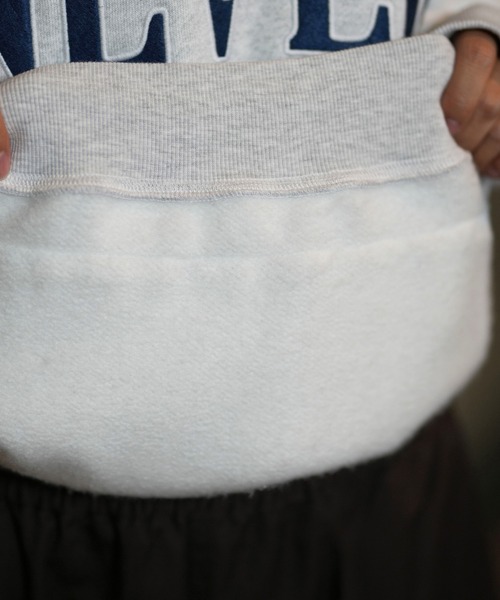 FORGET NEVER（フォーゲットネバー）の「【ムラサキスポーツ限定】FORGET NEVER/フォーゲットネバー パーカー ビックシルエット セットアップ対応 244OO1PK057FN（パーカー・メンズ・ヘザーグレー/ブラック・M/L/XL）」の14枚目の写真