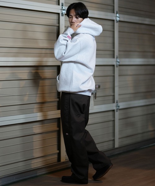 FORGET NEVER（フォーゲットネバー）の「【ムラサキスポーツ限定】FORGET NEVER/フォーゲットネバー パーカー ビックシルエット セットアップ対応 244OO1PK057FN（パーカー・メンズ・ヘザーグレー/ブラック・M/L/XL）」の10枚目の写真