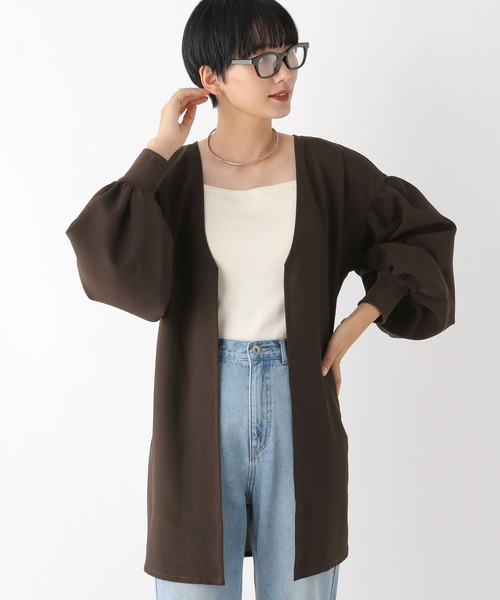 LEPSIM（レプシィム）の「袖ボリューム羽織りチュニック　131453（チュニック・レディース・ブラウン/ブラック・FREE）」の22枚目の写真