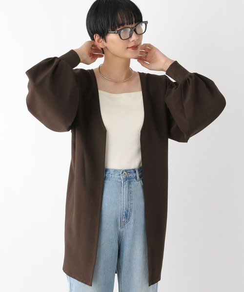 LEPSIM（レプシィム）の「袖ボリューム羽織りチュニック　131453（チュニック・レディース・ブラウン/ブラック・FREE）」の20枚目の写真