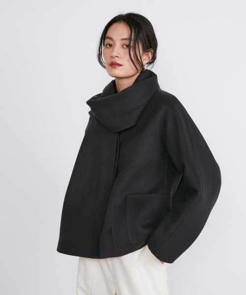 セール】ストール付ノーカラーリバーブルゾン《Bellandi