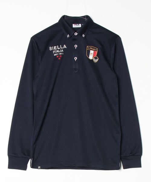 FILA（フィラ）の「フィラ FILA ゴルフ 長袖シャツ（シャツ/ブラウス・メンズ・ネイビー/レッド/ホワイト・4L/S/M/L/LL/3L）」の2枚目の写真