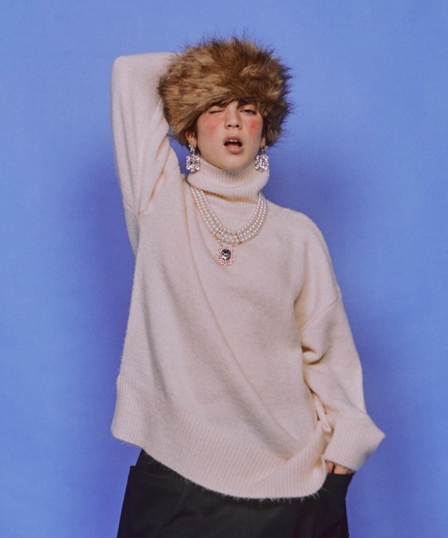 オーバールーズタートルネックニット（ニット/セーター）｜manana