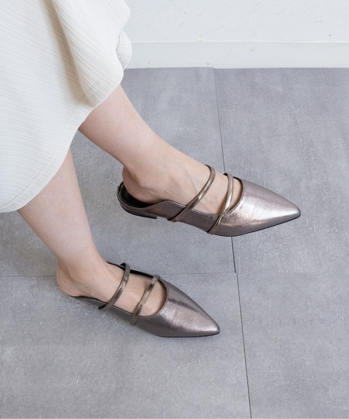 Fabby fabby(ファビィーファビィー)の「ダブルストラップフラットサンダル(サンダル・レディース・ブロンズ/ブラック/ガンメタ・SMALL/MEDIUM/LARGE)」の3枚目の写真