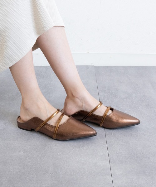 Fabby fabby(ファビィーファビィー)の「ダブルストラップフラットサンダル(サンダル・レディース・ブロンズ/ブラック/ガンメタ・SMALL/MEDIUM/LARGE)」の6枚目の写真