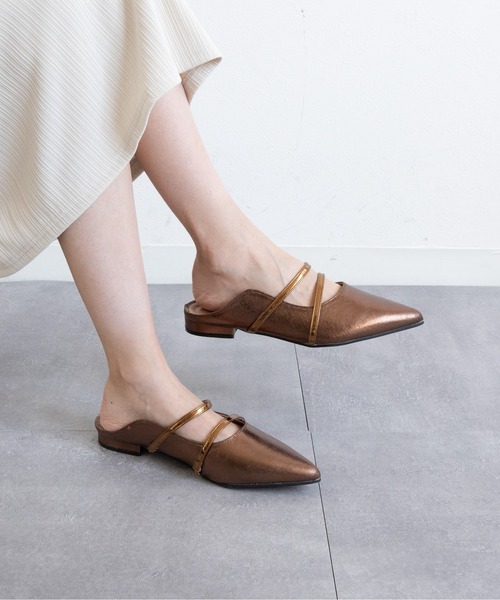 Fabby fabby(ファビィーファビィー)の「ダブルストラップフラットサンダル(サンダル・レディース・ブロンズ/ブラック/ガンメタ・SMALL/MEDIUM/LARGE)」の7枚目の写真