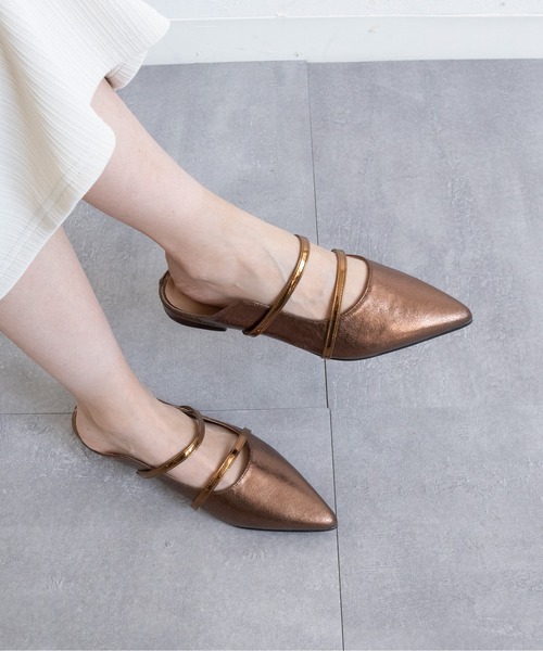 Fabby fabby(ファビィーファビィー)の「ダブルストラップフラットサンダル(サンダル・レディース・ブロンズ/ブラック/ガンメタ・SMALL/MEDIUM/LARGE)」の8枚目の写真