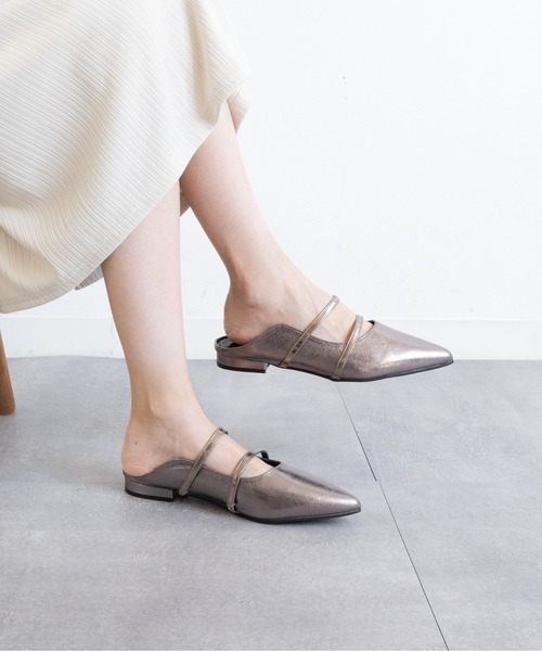 Fabby fabby(ファビィーファビィー)の「ダブルストラップフラットサンダル(サンダル・レディース・ブロンズ/ブラック/ガンメタ・SMALL/MEDIUM/LARGE)」の10枚目の写真