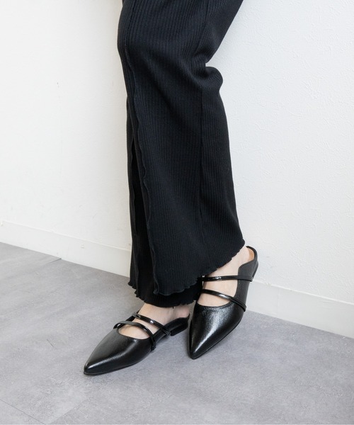 Fabby fabby(ファビィーファビィー)の「ダブルストラップフラットサンダル(サンダル・レディース・ブロンズ/ブラック/ガンメタ・SMALL/MEDIUM/LARGE)」の14枚目の写真