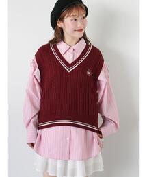 ehka sopo | ハート刺繍チルデンベスト(ベスト)