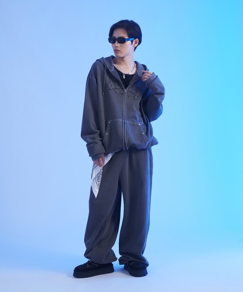 sedacle セダクル ピグメント加工ジップパーカー　【SETUP着用可能】 sedacle（セダクル）の「ピグメント加工ジップパーカー 【SETUP