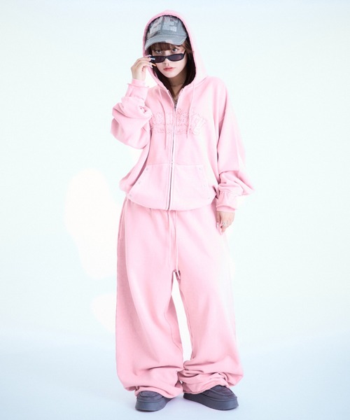 セール】ピグメント加工ジップパーカー 【SETUP着用可能】（パーカー