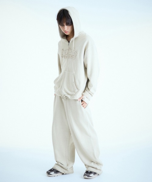 ピグメント加工ジップパーカー 【SETUP着用可能】（パーカー