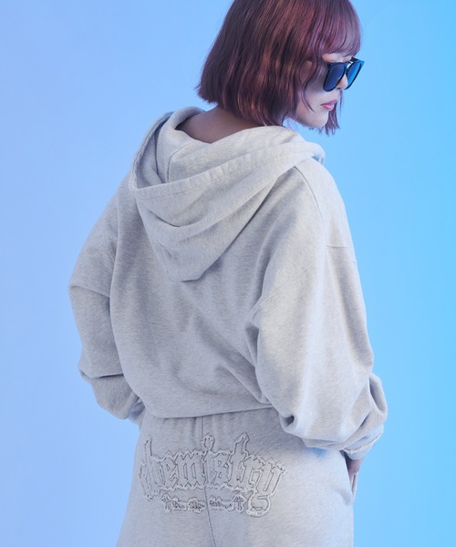 ピグメント加工ジップパーカー 【SETUP着用可能】（パーカー