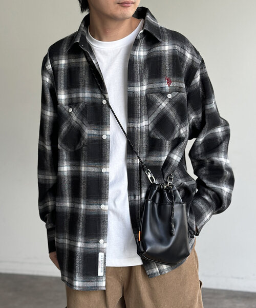 U.S. POLO ASSN.(ユーエスポロアッスン)の「長袖ネルシャツ(シャツ/ブラウス・メンズ・ブラック/ブラウン/オレンジ・MEDIUM/LARGE)」の4枚目の写真