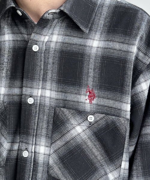 U.S. POLO ASSN.(ユーエスポロアッスン)の「長袖ネルシャツ(シャツ/ブラウス・メンズ・ブラック/ブラウン/オレンジ・MEDIUM/LARGE)」の13枚目の写真