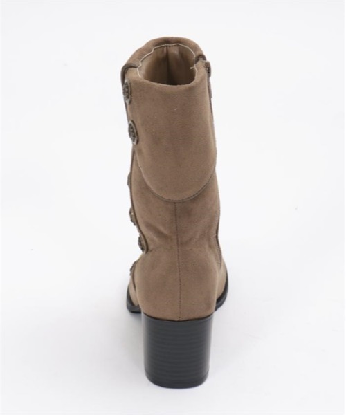 axes femme（アクシーズファム）の「連ボタン折り返しブーツ（ブーツ・レディース・カーキ/ダークブラウン/ブラック・MEDIUM/LARGE）」の5枚目の写真