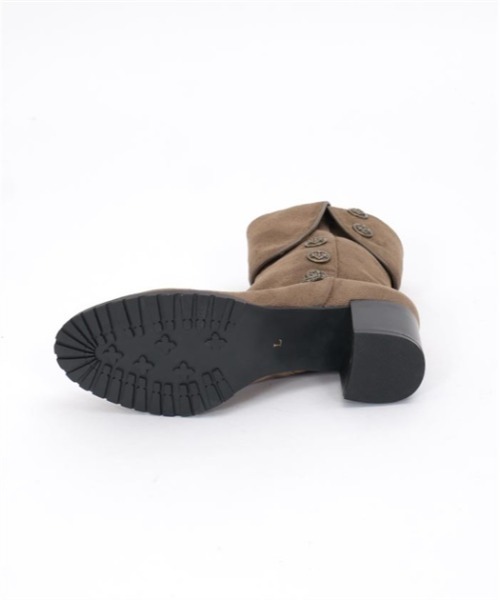 axes femme（アクシーズファム）の「連ボタン折り返しブーツ（ブーツ・レディース・カーキ/ダークブラウン/ブラック・MEDIUM/LARGE）」の10枚目の写真