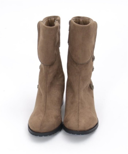 axes femme（アクシーズファム）の「連ボタン折り返しブーツ（ブーツ・レディース・カーキ/ダークブラウン/ブラック・MEDIUM/LARGE）」の11枚目の写真