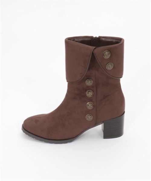 axes femme（アクシーズファム）の「連ボタン折り返しブーツ（ブーツ・レディース・カーキ/ダークブラウン/ブラック・MEDIUM/LARGE）」の20枚目の写真
