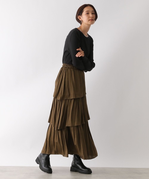 LEPSIM(レプシィム)の「アソートリブインナー 134457(Tシャツ/カットソー・レディース・ブラック/オフホワイト/ホワイト×ブラック/ライトグリーン/グリーン/ブラック×ホワイト・FREE)」の14枚目の写真