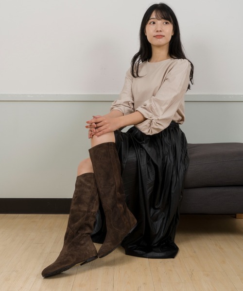 【セール】【FABIO RUSCONI/ファビオルスコーニ】レザー ロングブーツ（ブーツ）｜Fabio Rusconi（ファビオルスコーニ）