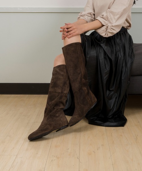 【セール】【FABIO RUSCONI/ファビオルスコーニ】レザー ロングブーツ（ブーツ）｜Fabio Rusconi（ファビオルスコーニ）