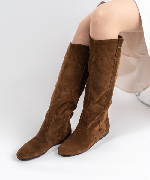 セール】【FABIO RUSCONI/ファビオルスコーニ】レザー ロングブーツ