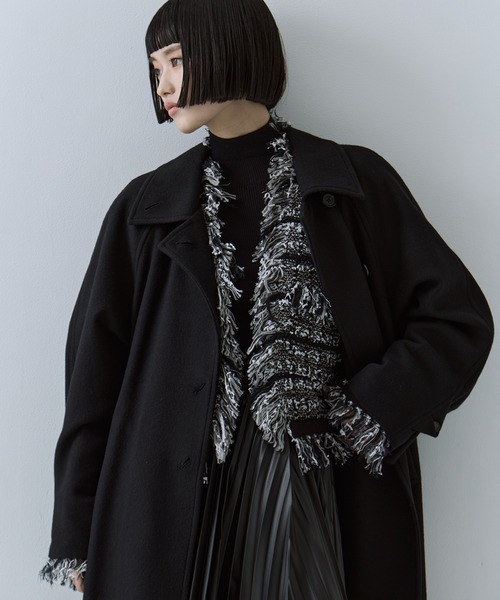 STUDIOUS（ステュディオス）の「【STUDIOUS/ステュディオス】ツイードニットジャケット（カーディガン/ボレロ・レディース・ブラック・FREE）」の19枚目の写真